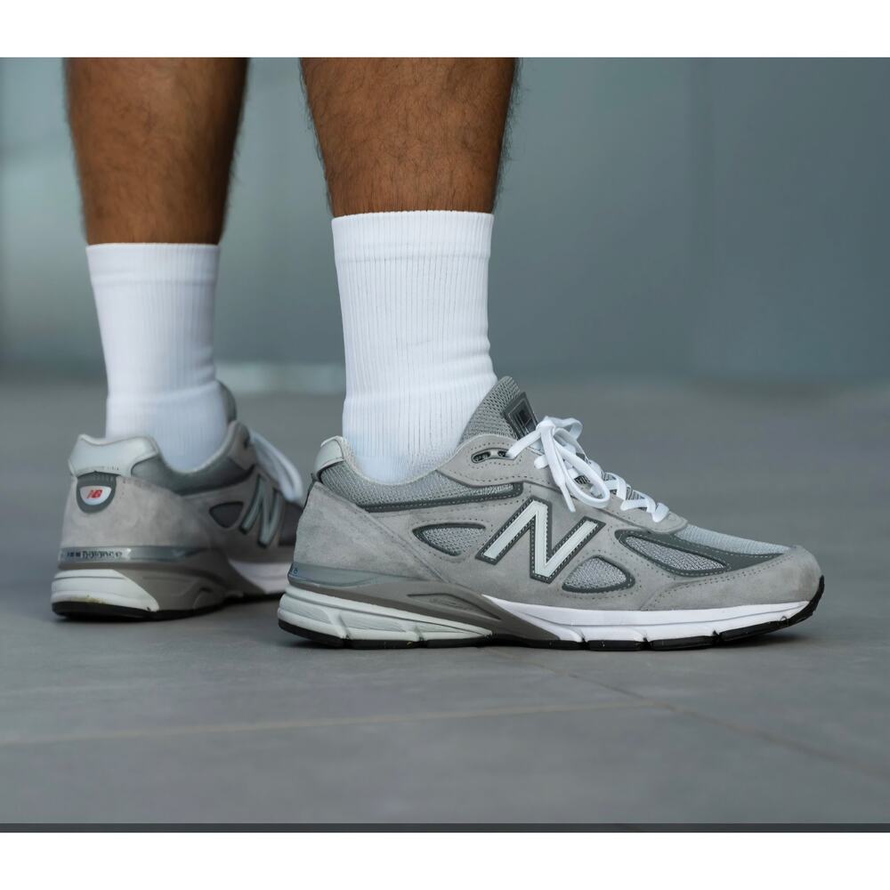 New Balance 990V4 Suede Gray Sneakers 11